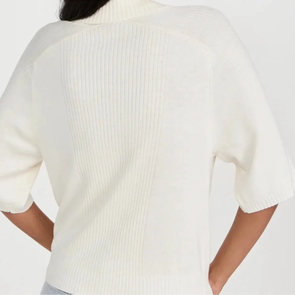 ba&sh White Ribbed Knit Top - Picture 5 of 8
